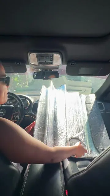 You NEED this Portable Car Sunshade Windshield for this hot weather 🥵  #tiktokshopfinds #giftforhim #giftfordad 