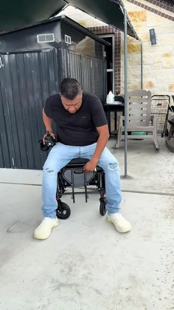 Juswell Foldable Electric Wheelchair for Adults, Motorized Chair with 15/30 Mile Range, All-Terrain. #wheelchair #electric #dealsforyoudays #fathersday #fyp 