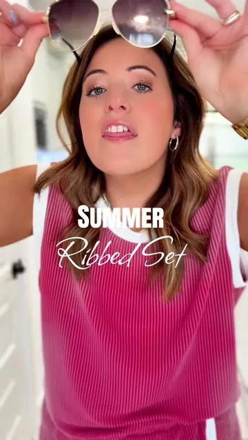 Perfect ribbed matching set! @Evaless official #matchingset #ribbed #summeroutfits #momapproved #dealsforyoudays 