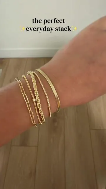 Perf everyday bracelet stack✨ #jewlery #bracelet #braceletstack #fyp #accessories 