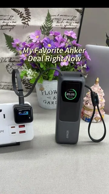 Check out the bundle deal on the new anchor smart display charger! When you buy the 140 W laptop charger you get it included! This is the ultimate travel charger with 25,000 mA hours of power and two built-in USB-C cables. You can take this on an airplane and I can charge multiple laptops or phones simultaneously. #anker #ankersmartdisplaycharger #laptopcharger #travelcharger #portablepowerbank @ANKER 