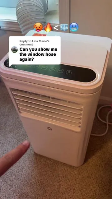 Replying to @Lala Marie here’s a better look at the window hose on this portable A/C! It’s been so nice to have during this summer heat 🥵🧊✨ #portableairconditioner#dealsforyoudays#airconditioning#PortableAC#SummerVibes