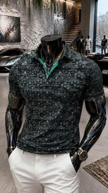 ZITY Men's Golf Shirts Short Sleeve Moisture Wicking Performance Print Patterns Casual Collared Golf Polo Shirt for Men#tiktokshopmemorialday #fathersdaygift #fashion #DealsForYouDays #mensfashion 