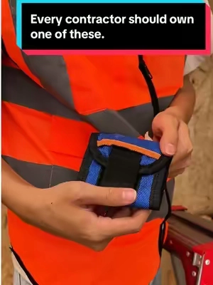 My pockets finally stopped getting stabbed by screws. #toolhack #magneticwristband #constructionlife #handyman #workgear     
