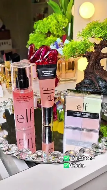 e.l.f. Prep, Set, Glow Trio - Grip Primer + Rosé Setting Spray + Brightening Powder Quad for Long-Lasting Radiance #dealsforyoudays  @e.l.f. Cosmetics 