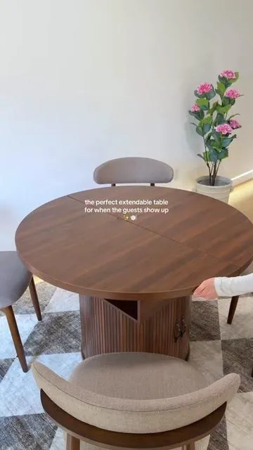 Love the built-in extension and the hidden storage is so nice to have 💖 #diningtable #kitchentable #diningroom #homefinds #dealsforyoudays