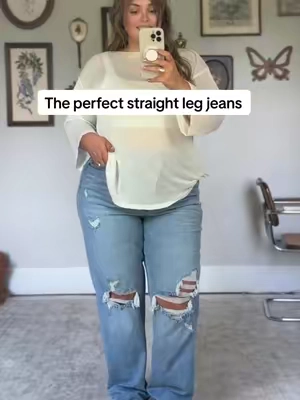 Literal perfection. I’m a 14/16, 5’4 wearing the 14W and they fit quite baggy but I LOVE. #straightlegjeans #plussizefashion #curvyfashion #summervibes #dealsforyoudays 