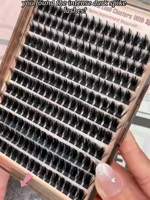 Clusters that pre-made spikes in them 🌟#goddvenuslashes #lashes #lashtutorial #spikelashes #fyp 