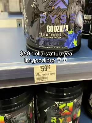 Legit half the price here 💀 #ryse #godzilla #pre #preworkout #dealsforyoudays