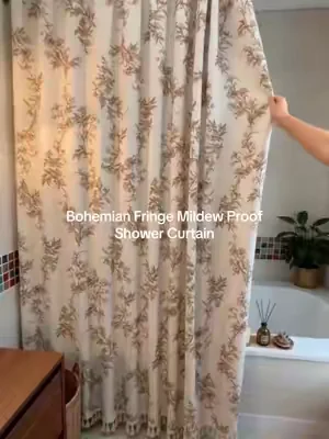 A Little Cottage Energy for Your Shower (No Renovation Needed) 🚿🏡 This floral tassel curtain is an easy way to make your bathroom feel less “meh” and more cottage. Soft fabric, dainty flowers, a bit of fringe. That’s it. Works great.#cottagecore   #floralcurtain #bathroomupgrade #showercurtain #dealsforyoudays