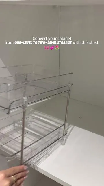 Double your cabinet storage with this shelf.#dealsforyoudays #SummerWins #tiktokdealsforyoudays #shelf #organization 
