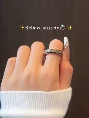 Every anxious person needs one, it’s my daily mood savior #rings #anxietyrelief #giftforher #fyp #tiktokshopfinds d