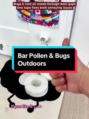Keep pollen and annoying flying bugs outside your living room #WeatherStrippingTape #SummerEnergyHacks #RenterApproved #SummerWins #DealsforYouDays 