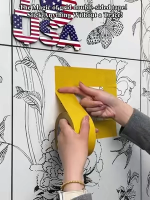 🔥🔥The Magic of grid double-sided tape! Sticks everything absurdly tight—peels off without a trace！#fyp #tiktok #TikTokShop #dealsforyoudays #foryoupage 