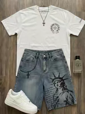 Jorts fit #fitcheck #fashion #july4th #jorts 