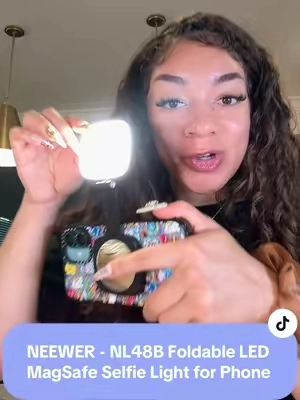 POV: your ring light doesn’t fit in your purse #dealsforyoudays #selfielight #summerwins @neewerofficial #tiktokshopcreatorpicks @Neewer #magneticselfielight @Neewer NEEWER NL48B Magnetic Selfie Light for MagSafe iPhone/Android - Foldable LED Ring Light with Mirror & Stand, Portable Rechargeable Indoor/Outdoor Lighting for Makeup Selfie Photography & Video Recording