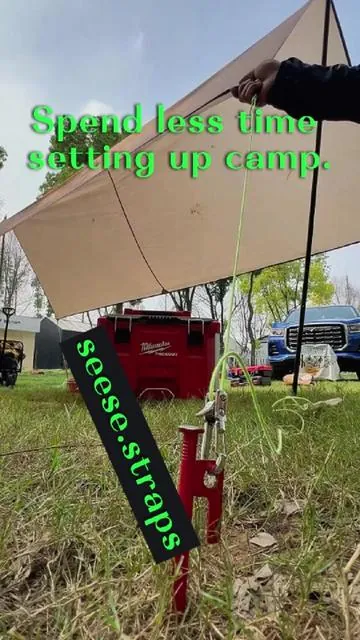 Adding these to cart before summer camping season Ideal for camping, picnics, and tailgates. Set up in seconds.#newarrivals #knot #rope #straps #fathersdaygift 