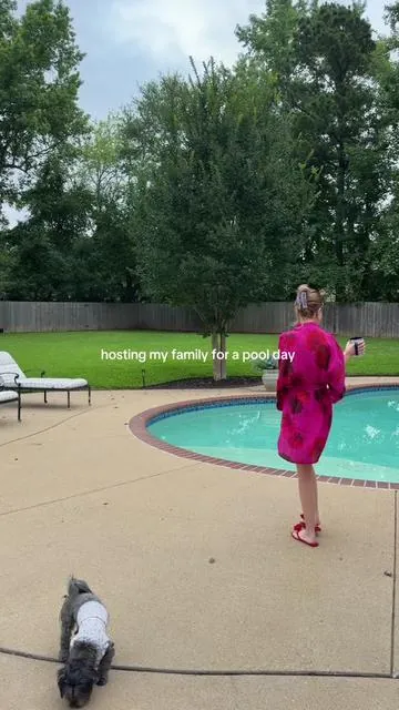 hosting my family for a pool day with no trending audio ☀️ #ad @RoborockUS what’s your least favorite part of hosting? 🤭 #qv35s #DealsForYouDays #TikTokShopStockUp #cleantok 