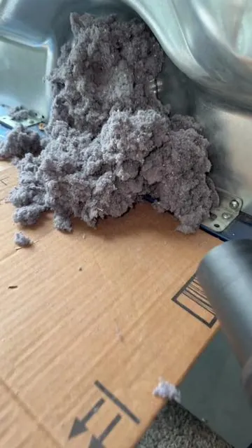 HUGE FIRE HAZARD #dryerventcleaning 