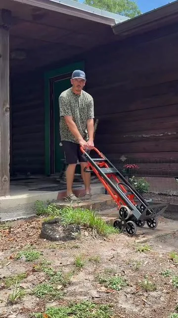 This stair climbing cart by @VEVOR Outdoor Store is great for carrying heavy loads up steps and stairs #stairclimber #cart #vevor #dealsforyoudays #homeupgrade 