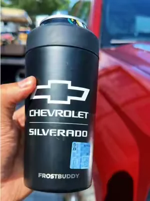 Frost Buddy Chevrolet Silverado Edition and other General Motors Collection - Universal Can Cooler - Double Walled Stainless Steel - 16oz Capacity - Fits 12oz Cans & Bottles, Glass Bottles, and 16oz #Silverado #ChevyTruck #FrostBuddy #tiktokshopcreatorpicks #tiktokshopstockup @Frost Buddy 