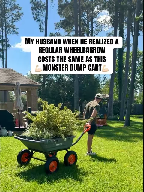 Even if you do yard work twice a year this is a NO BRAINER. Less trips, pulls and turns easily, less bending and lifting. DON'T MISS IT ON SALE #dealsforyoudays #Summerwins #yardwork #landscaping #gardenproject