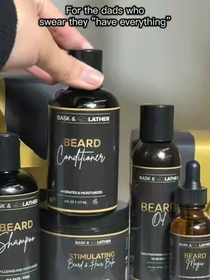 Give dad the gift of healthy hair with Bask & Lather 🧔🏾‍♂️💛 #baskandlatherco #baskandlather #fyp #beardgrowth #beardgrowthtips 