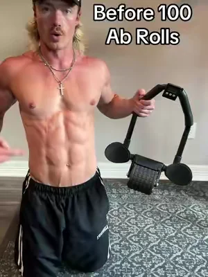 Ab roller workout before vs. after 💪  #absworkout #workout #abs #abroller #gym 