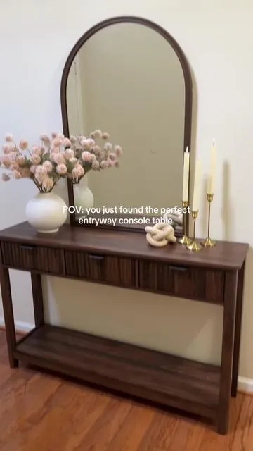 this console table is so pretty ✨ i love that it has drawers. #entrywaydecor #consoletable #homedecor #furniture #dealsforyoudays 