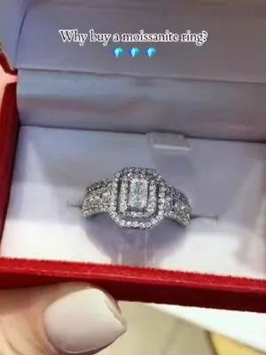 Why buy a moissanite ring?💎#summerwins #tiktokshopdealsforyoudays #dealsforyoudays #ring #moissanitering #ringset #2pcs #radiantcut #2026 #delzzad #waterproofjewelry #jewelry #giftideas #viral #delzzadjewelry #nontarnishjewelry #beautiful #luxury #affordable #diamond #diamondtester