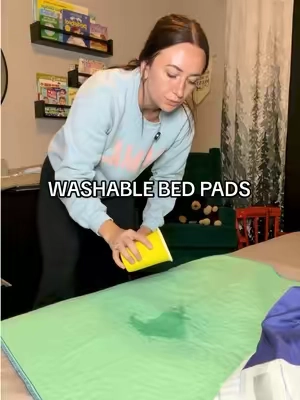 For the tired potty training mamas #pottytraininingmama #pottytrainninghacks #pottytraingstage #washablebedpad #momfinds 