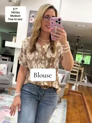 The perfect work friendly blouse! I’m 5’7” 140 in a medium. Go true to size! @shewin_official_us 
