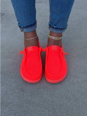 Run!!! #neonshoes #heydudes #sliponshoes #dealsforyoudays 