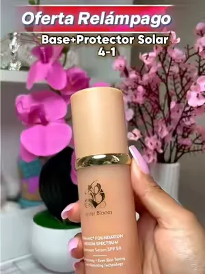 Biomimic Foundation 4 en 1 - Espectro de luz, base líquida para maquillaje de acabado impecable y de aspecto natural y ligero #dealsforyoudays #foundation #tiktokshopcreatorpicks