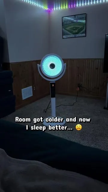 Now I can get good sleep🙏🧊 #dealsforyoudays #coolingfan #sleep #pedestalfan #cooloff  