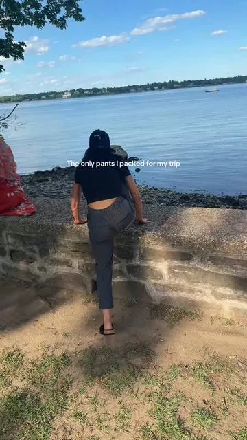 Pants for short women who want comfort and style without the heat. Zero suffering guaranteed. #travelessentials #petitefashion #travelpants #baleaf #petiteootd @Baleaf Us 