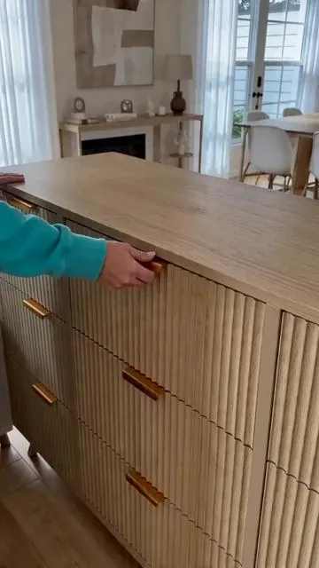Wait till you see the storage 👀 This fluted dresser has *massive* drawers + fits 55" TVs! Not solid wood? YES. #DealsforYouDays #HomeDecor #StorageGoals #TikTokMadeMeBuyIt #ModernFurniture