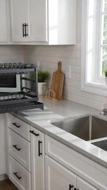 Say goodbye to kitchen clutter with this smart 2-tier dish drying rack! 🍽️✨ It's designed to maximize your counter space with a handy drainboard and a foldable, detachable design for easy storage. Perfect for keeping your kitchen tidy and organized. Ready to upgrade your home? Shop now! #dishrack #kitchenorganization #DealsForYouDays #AIGC #Moras