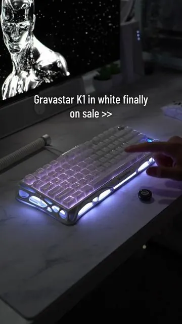 Gravastar keyboard in white is finally here 😫#k1 #opaline #keyboard #gravastar #dealsforyoudays 