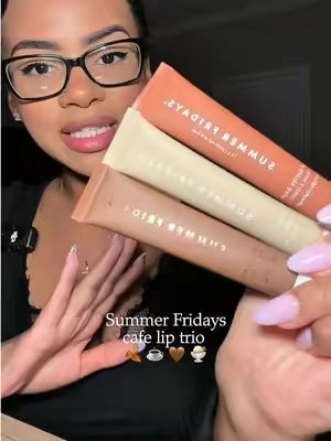 Summer Fridays café lip trio review! #summerfridays #tiktokshopmademebuyit 