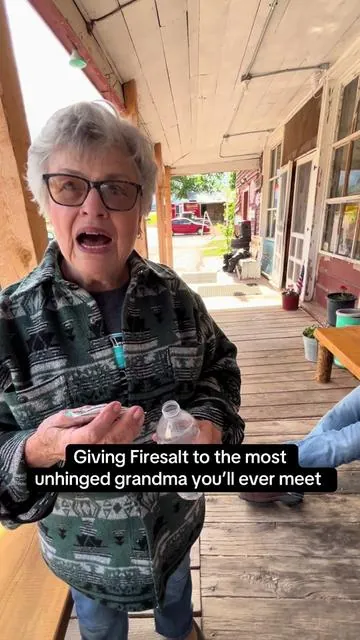 She was the oldest person in a town of 15 people 🧓🇺🇸#drinkfiresalt #hydration #fyp #smallbusiness #crazy 