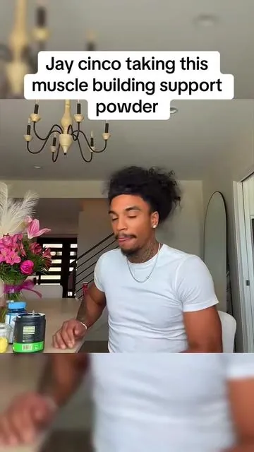 Jay cinco taking this muscle building support powder #fypシ #tiktokshop #jaycinco #muscle 