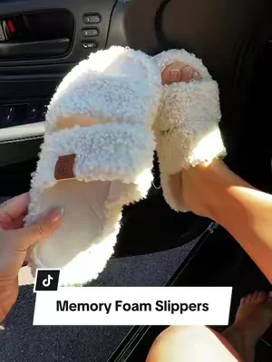 If you have plantar fasciitis, your house slippers matter more than you think. 🤍 These are ridiculously soft, but what sold me was the memory foam, arch support, and rubber sole. They feel cozy without that flat, unsupportive feeling that so many fuzzy slippers have. I grabbed the white pair and they’ve quickly become my everyday slippers. #PlantarFasciitis #ComfortShoes #HouseSlippers #CozyFinds #MemoryFoamSlippers     