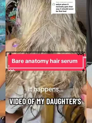 Replying to @kukuma unfortunately it’s true for some of us. If you have a kid with long hair, you know some tangles seem impossible. A few pumps of this and the brush glides through so much easier without all the tears and fighting. #hairtangles #detangler #longhaircare #momlifefinds #tiktokshopfinds @Bare Anatomy Haircare 