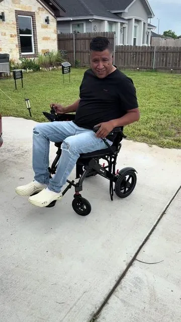 Juswell Foldable Electric Wheelchair for Adults, Motorized Chair with 15/30 Mile Range, All-Terrain. #wheelchair #DealsForYouDays #electric #fathersday #fyp 