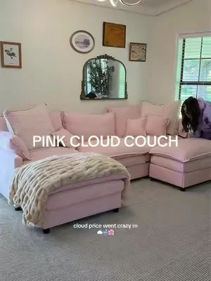 never seen the cloud couch this price 🌸🛋️☁️ #cloudcouch #couch #pinkcouch #modularcouch #livingroom 