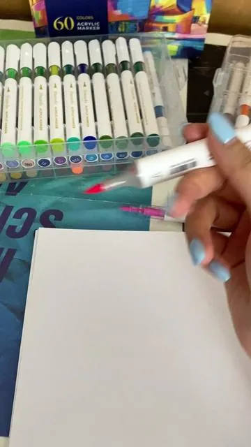 🎨✨ Elevate your artistry and organization with our Acrylic Marker Set! 🖌️ Experience a rainbow of colors neatly arranged in our stackable box, setting it apart with its convenient storage feature. 🌈 Don't miss out on our Mid-Year Sale on TikTok! 🛍️✨ #AcrylicMarkers #acrylicpainting #acrylicnails #dealsforyoudays #TikTokShopping