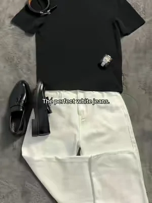 These white baggy jeans are so 🔥 #fyp #baggyjeans #mensfashion #dealsforyoudays #SummerVibes