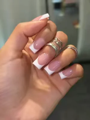 This beauty is unparalleled.✨FL #nails #pressonnails #frenchtipnails #fly #naildesign 