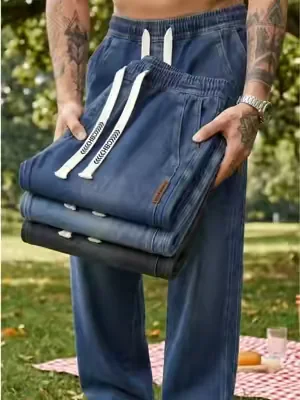Super Comfort Elastic Waist Jeans For Guys, Light & Thick Fabric For All Year#pants #mensfashion #jeansoutfit #jeansformen #comfystyle #DailyWear 